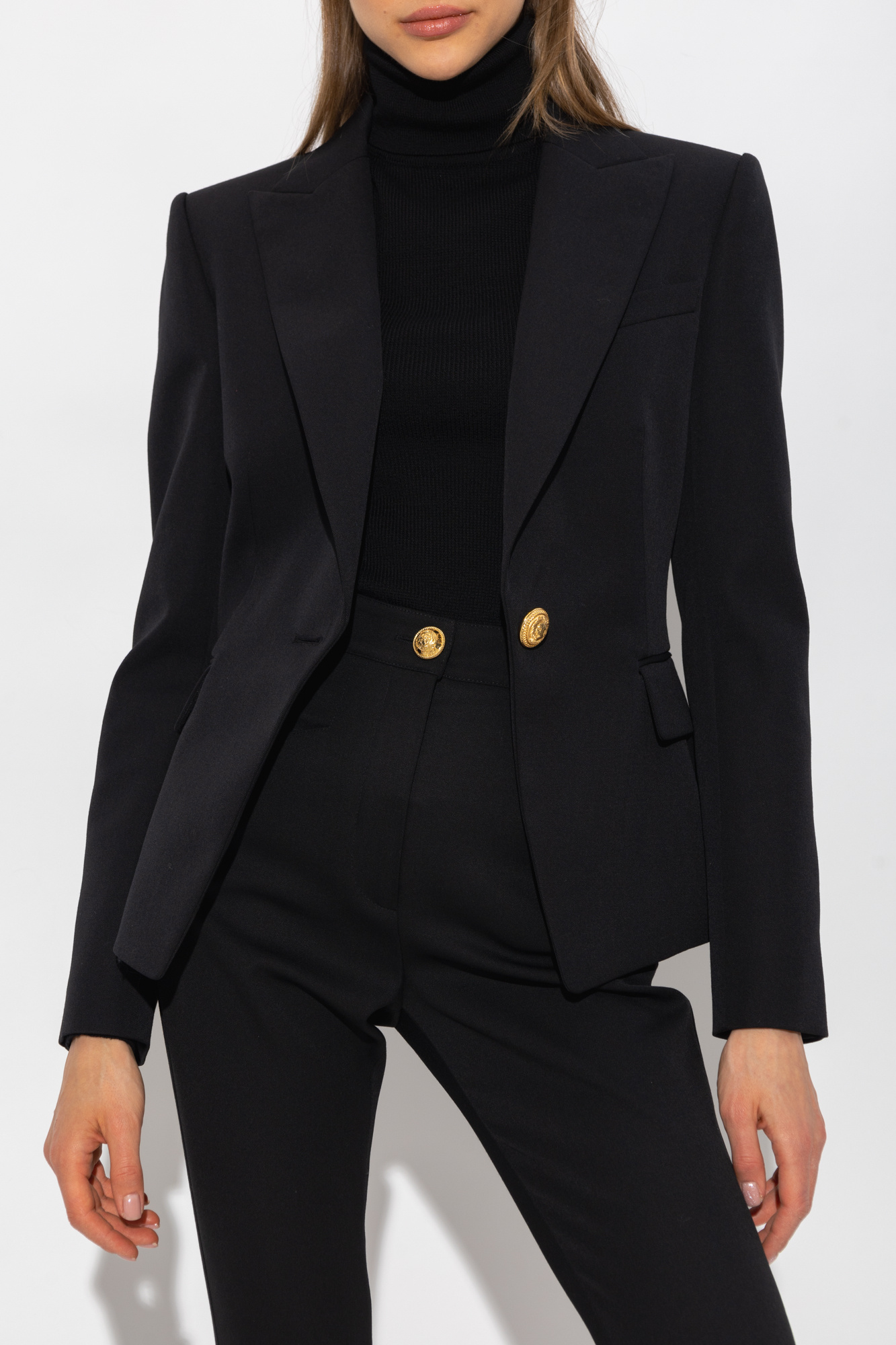 Balmain black deals wool blazer